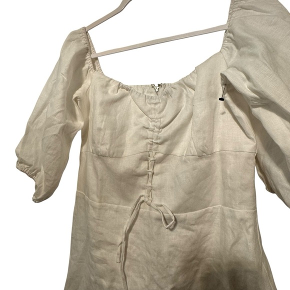 Reformation Kathryn Linen Dress white 10 - Picture 8 of 12